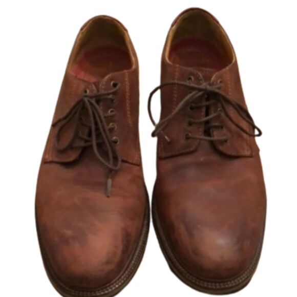 H.S. TRASK SIZE 10 GALLATIN  COFFEE UMBER 30-0100 LACE UP OXFORD LOAFER SHOE - Picture 1 of 10